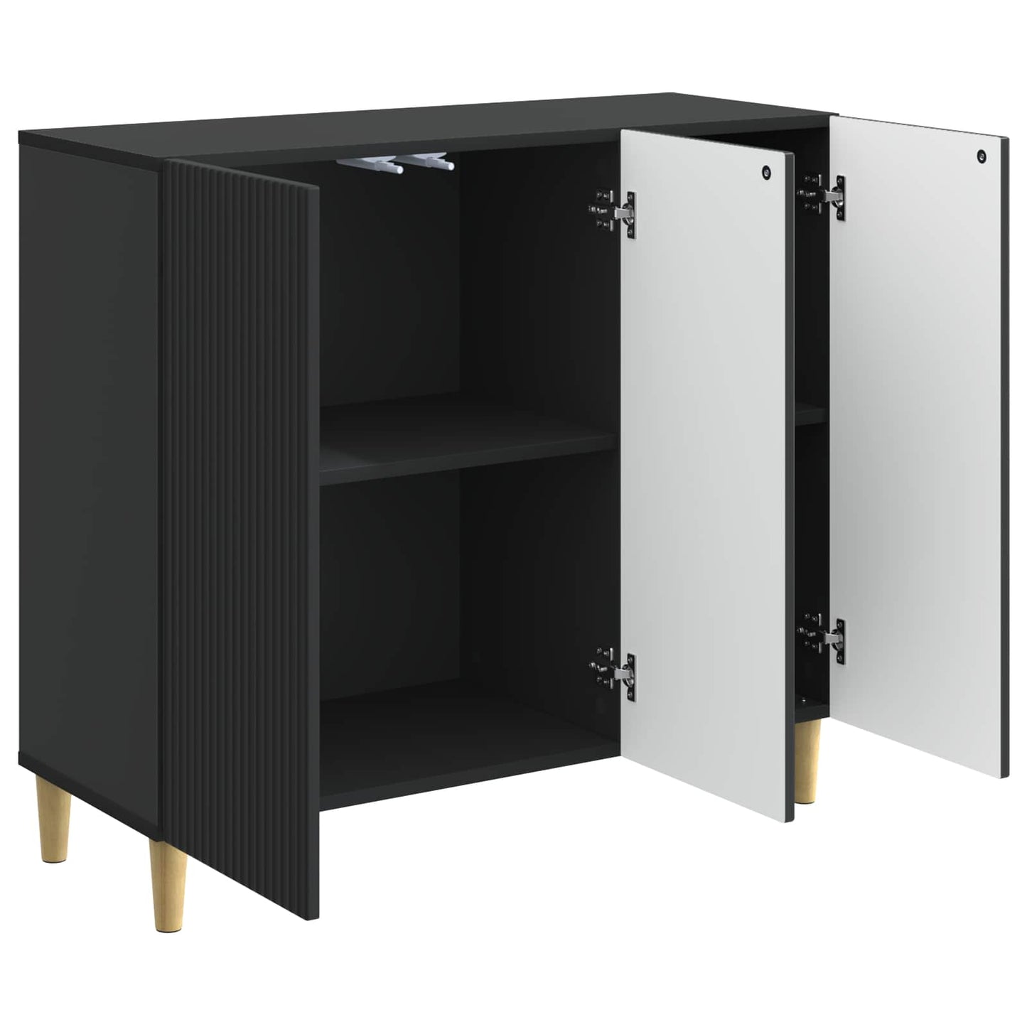 vidaXL Sideboard Black 89 x 34.5 x 80 cm Engineered Wood