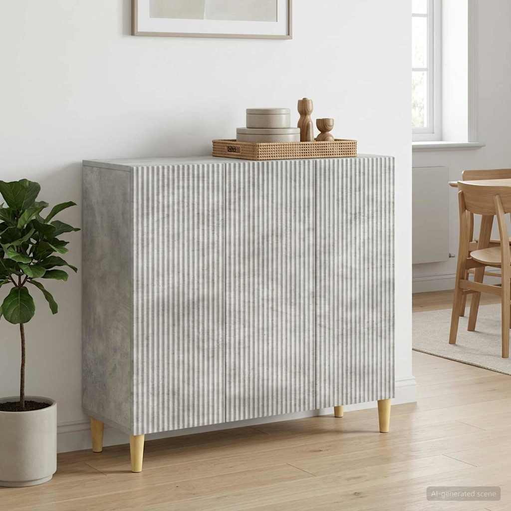vidaXL Sideboard Concrete Grey 89 x 34.5 x 80 cm Engineered Wood