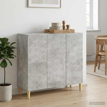 vidaXL Sideboard Concrete Grey 89 x 34.5 x 80 cm Engineered Wood