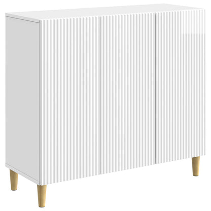 vidaXL Sideboard High Gloss White 89 x 34.5 x 80 cm Engineered Wood