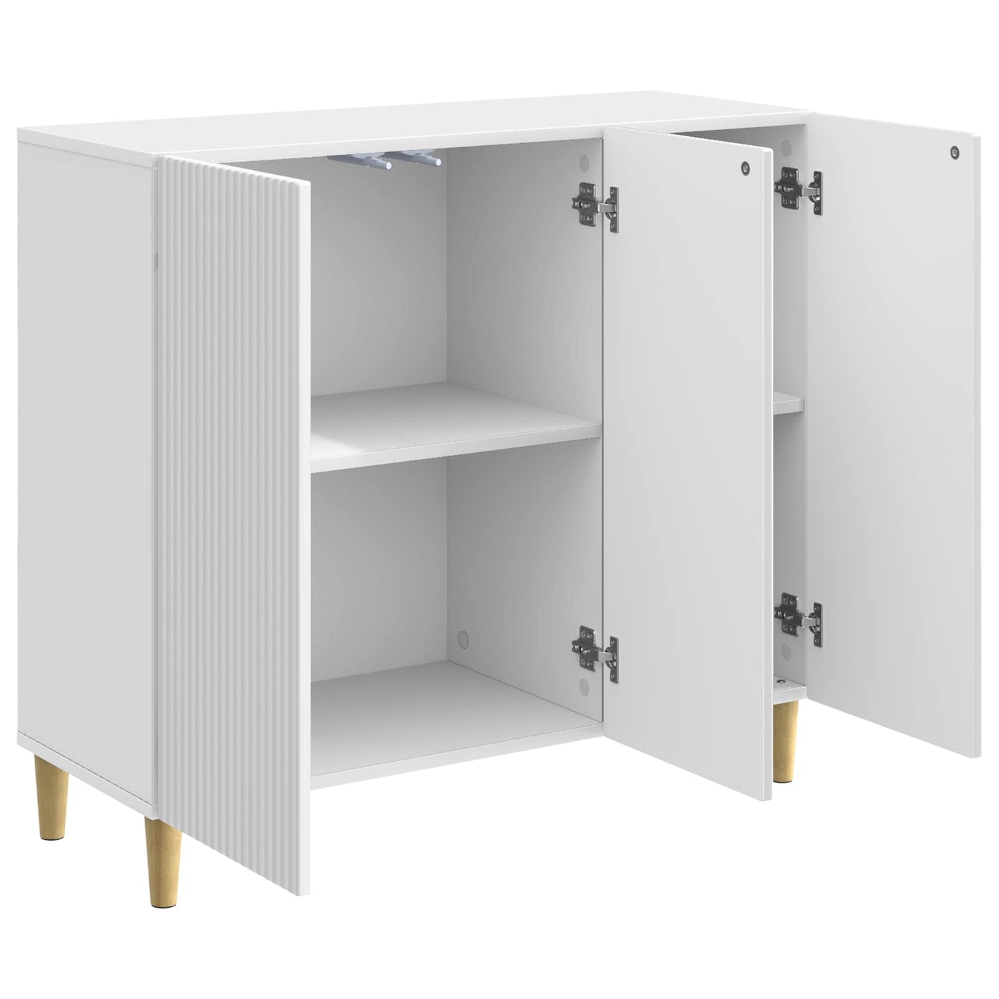 vidaXL Sideboard High Gloss White 89 x 34.5 x 80 cm Engineered Wood