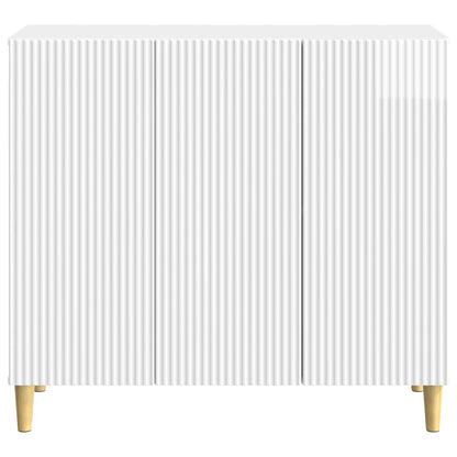 vidaXL Sideboard High Gloss White 89 x 34.5 x 80 cm Engineered Wood