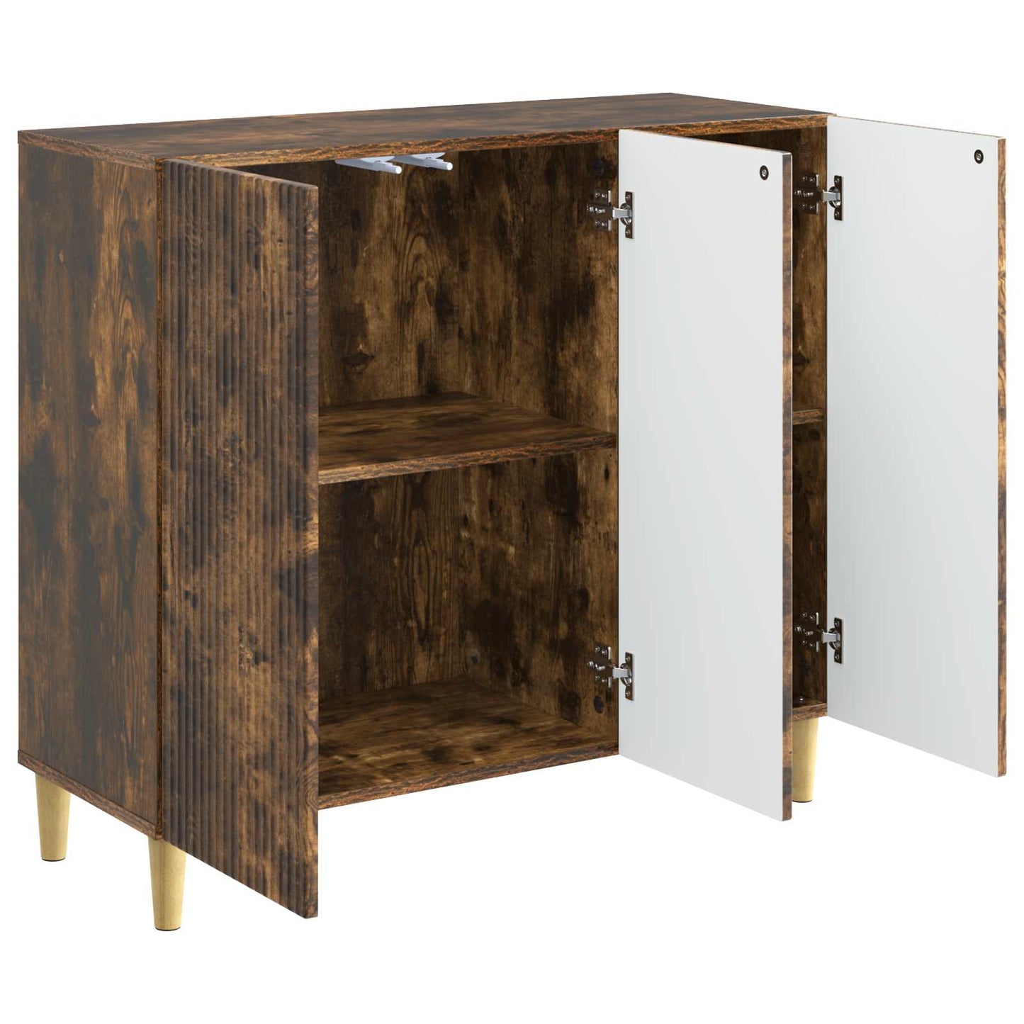 vidaXL Sideboard Smoked Oak 89 x 34.5 x 80 cm Engineered Wood