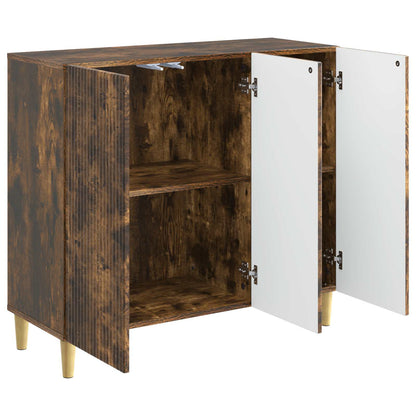 vidaXL Sideboard Smoked Oak 89 x 34.5 x 80 cm Engineered Wood