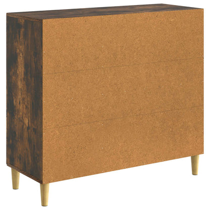 vidaXL Sideboard Smoked Oak 89 x 34.5 x 80 cm Engineered Wood