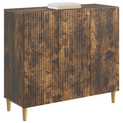 vidaXL Sideboard Smoked Oak 89 x 34.5 x 80 cm Engineered Wood