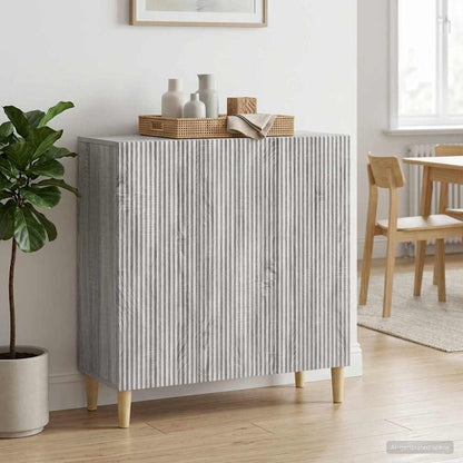 vidaXL Sideboard Grey Sonoma 89 x 34.5 x 80 cm Engineered Wood