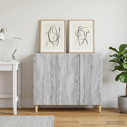 vidaXL Sideboard Grey Sonoma 89 x 34.5 x 80 cm Engineered Wood
