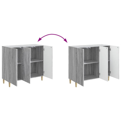vidaXL Sideboard Grey Sonoma 89 x 34.5 x 80 cm Engineered Wood