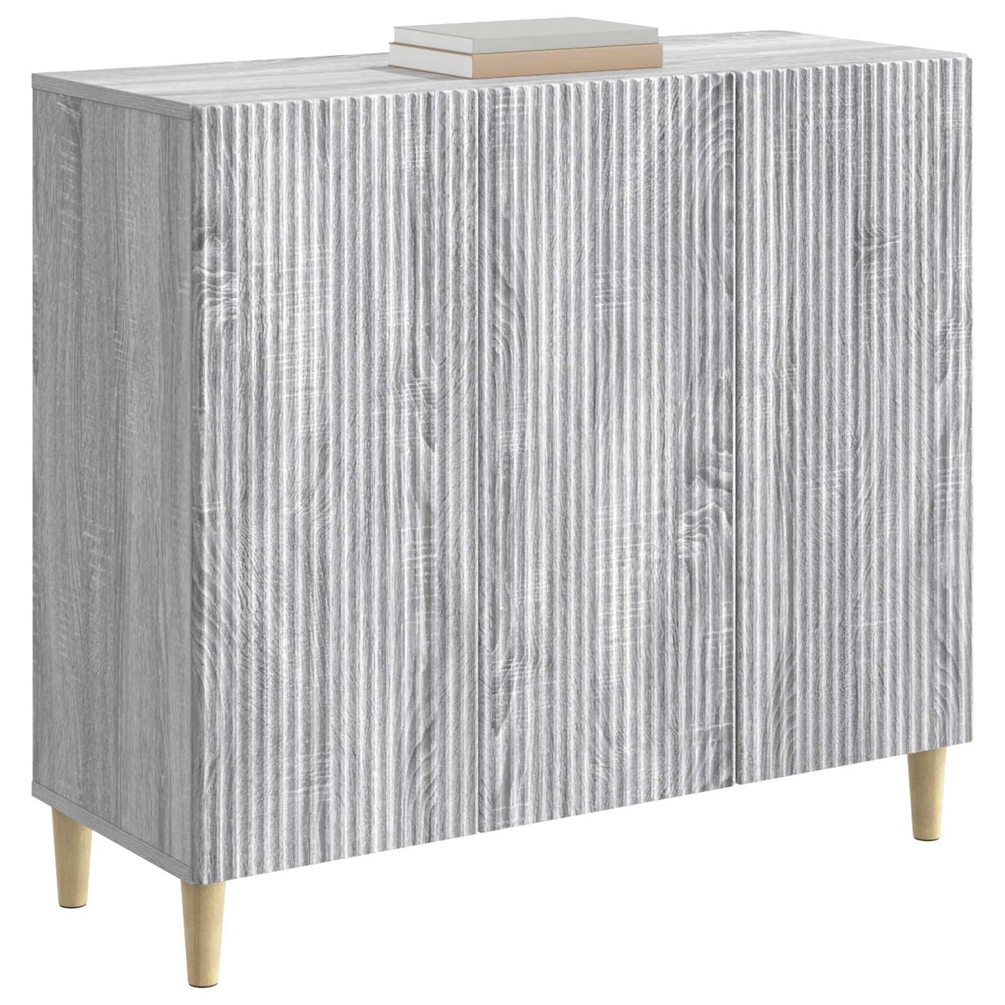 vidaXL Sideboard Grey Sonoma 89 x 34.5 x 80 cm Engineered Wood