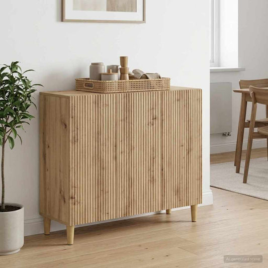 vidaXL Sideboard Artisan Oak 89 x 34.5 x 80 cm Engineered Wood