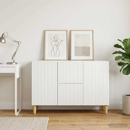 vidaXL Sideboard with Drawer White 89 x 34.5 x 60 cm Engineered Wood
