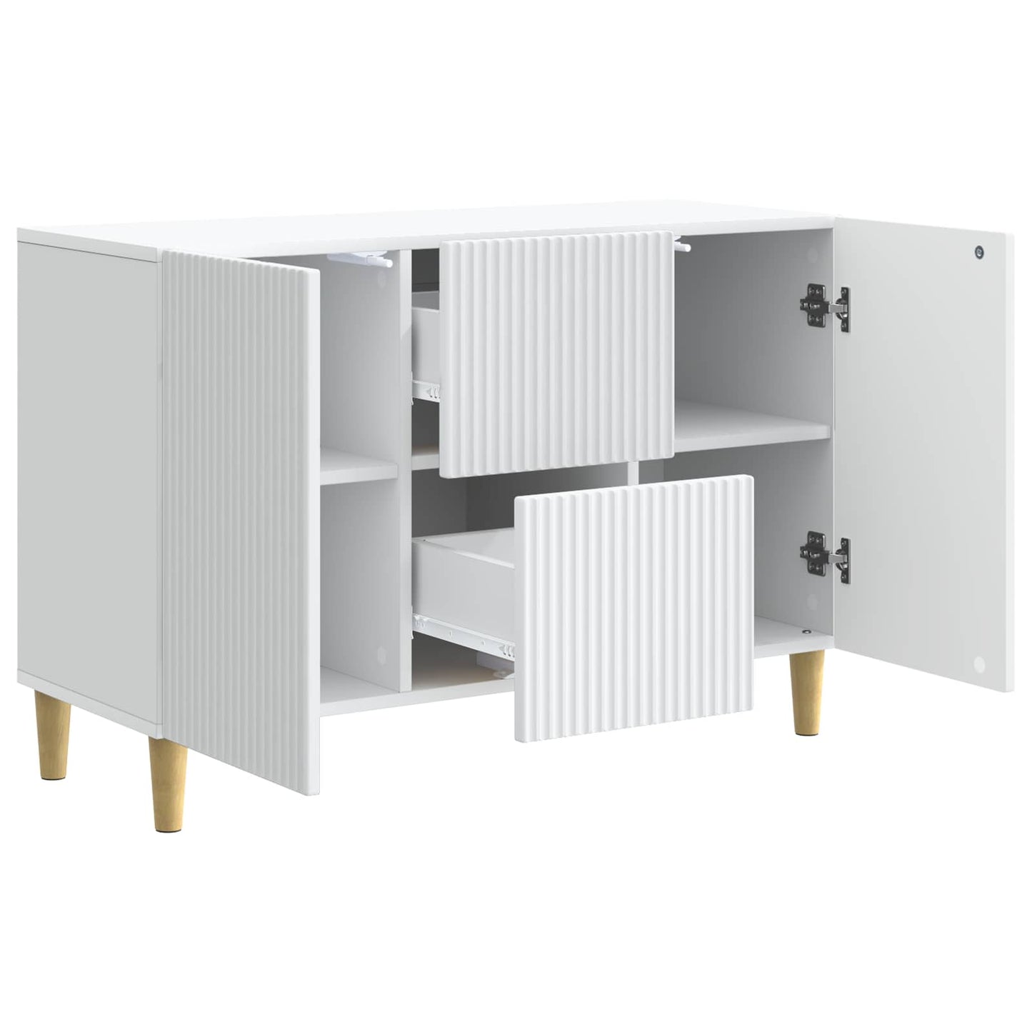 vidaXL Sideboard with Drawer White 89 x 34.5 x 60 cm Engineered Wood
