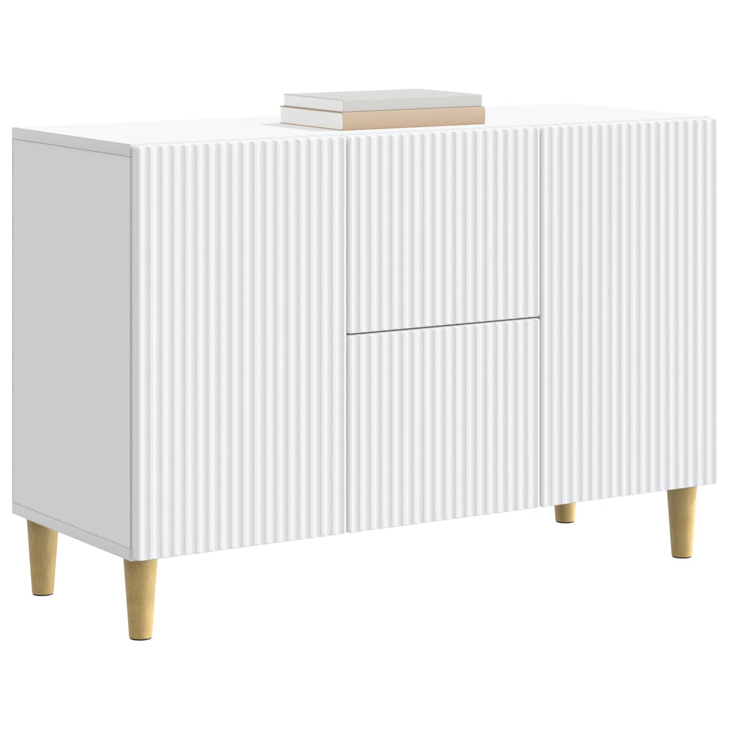 vidaXL Sideboard with Drawer White 89 x 34.5 x 60 cm Engineered Wood