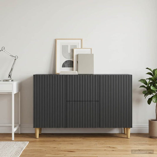 vidaXL Sideboard Black 89 x 34.5 x 60 cm Engineered Wood