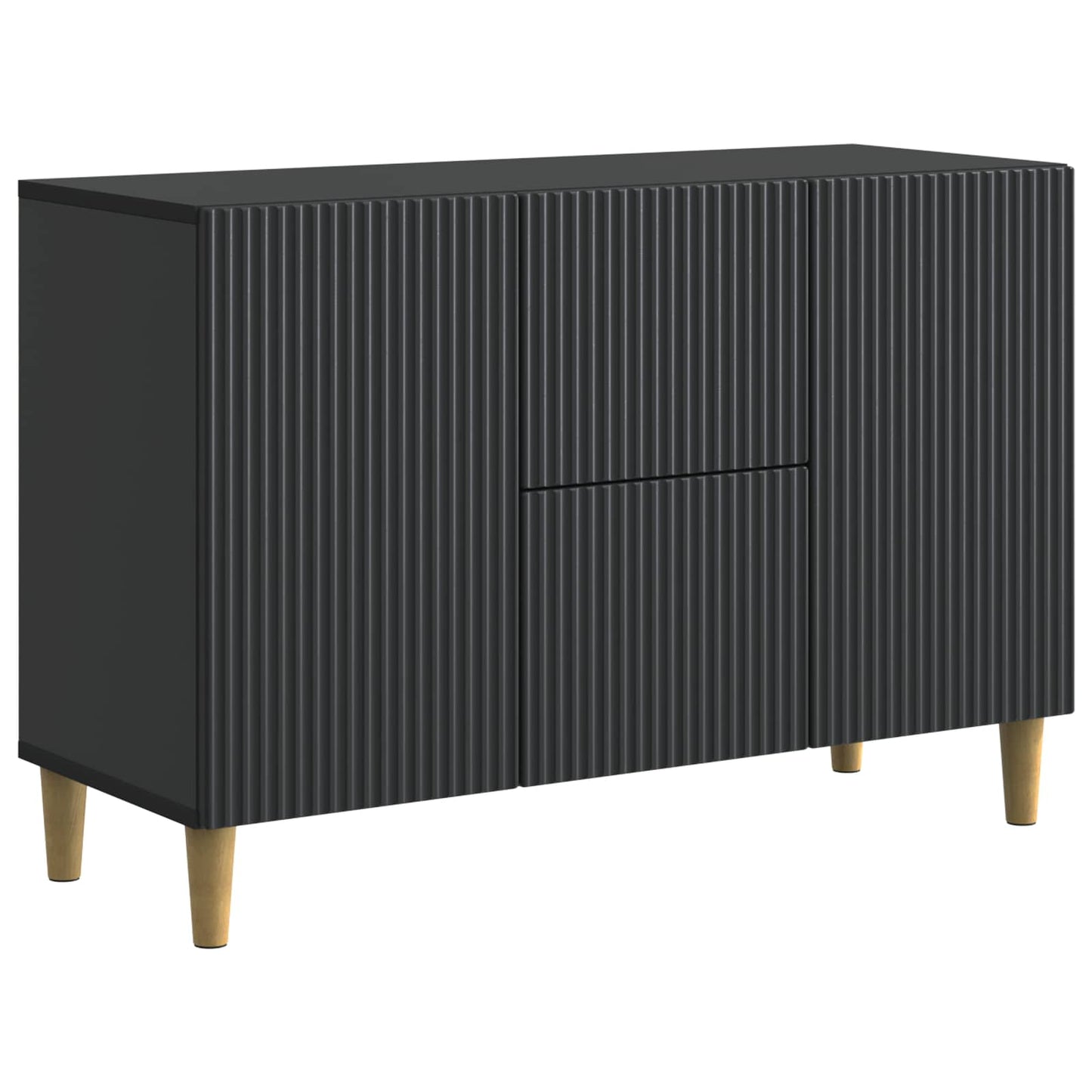 vidaXL Sideboard with Drawer Black 89 x 34.5 x 60 cm Engineered Wood