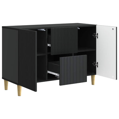 vidaXL Sideboard with Drawer Black 89 x 34.5 x 60 cm Engineered Wood