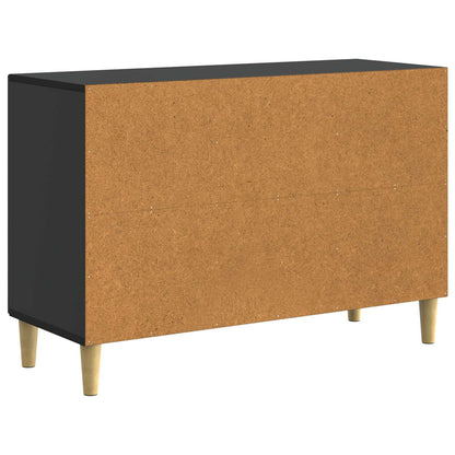 vidaXL Sideboard with Drawer Black 89 x 34.5 x 60 cm Engineered Wood
