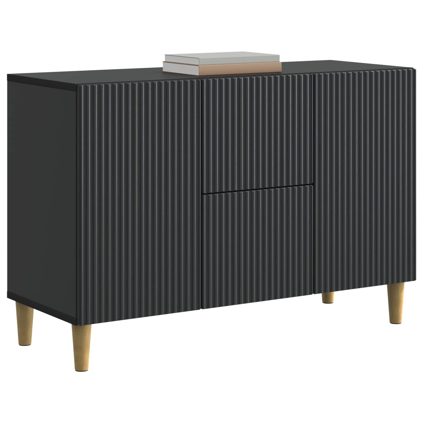 vidaXL Sideboard with Drawer Black 89 x 34.5 x 60 cm Engineered Wood