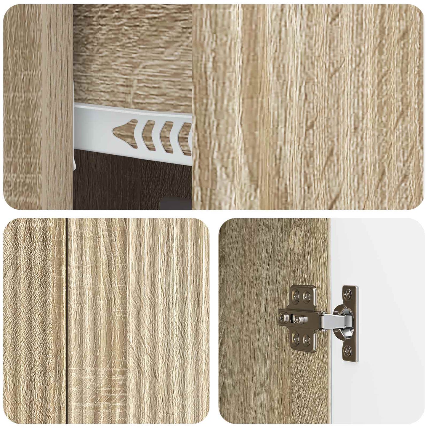 vidaXL Sideboard Sonoma Oak 89 x 34.5 x 60 cm Engineered Wood
