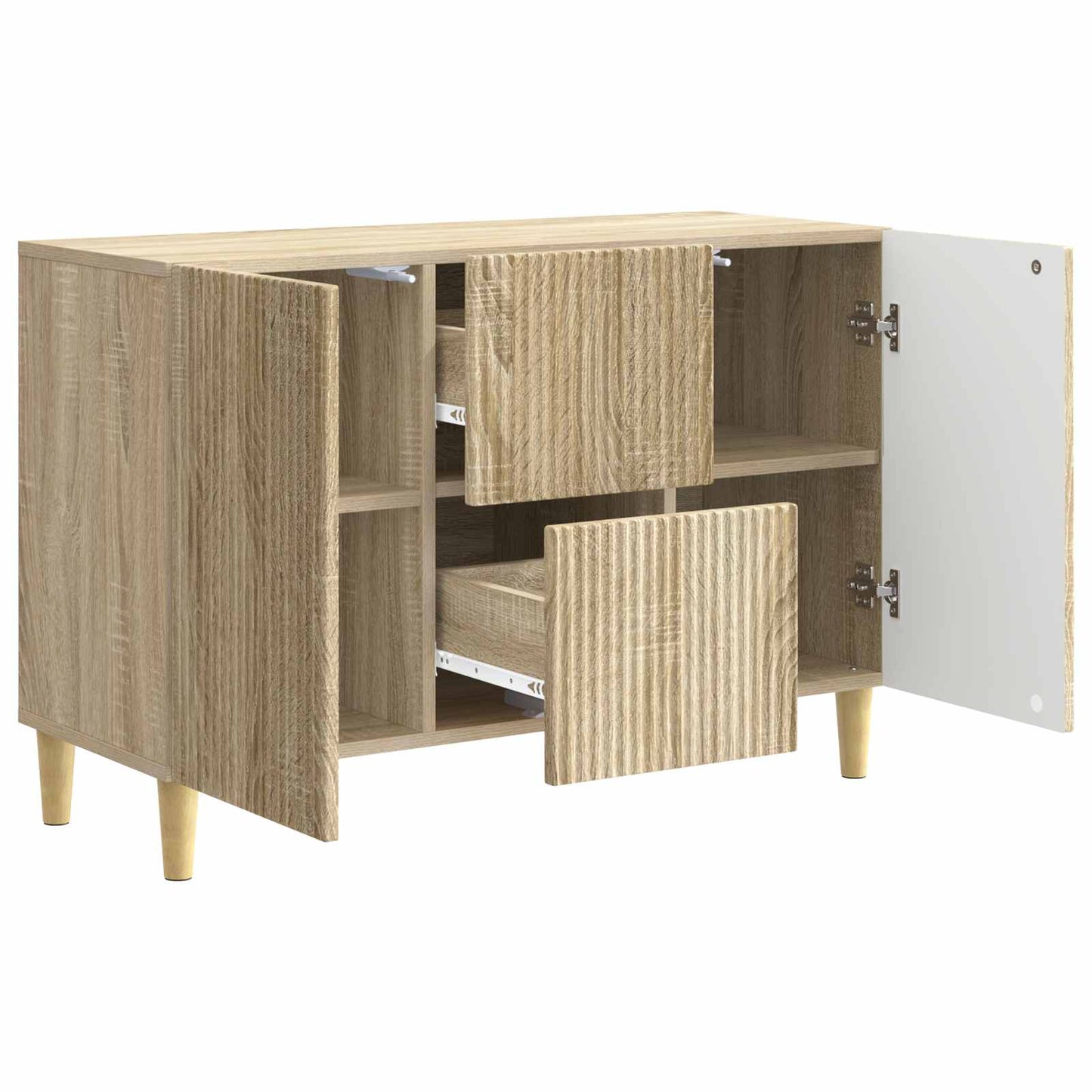 vidaXL Sideboard Sonoma Oak 89 x 34.5 x 60 cm Engineered Wood