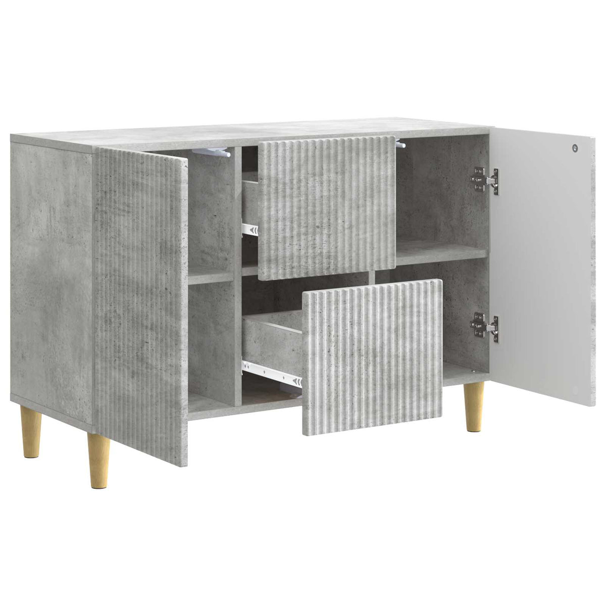 vidaXL Sideboard Concrete Grey 89 x 34.5 x 60 cm Engineered Wood