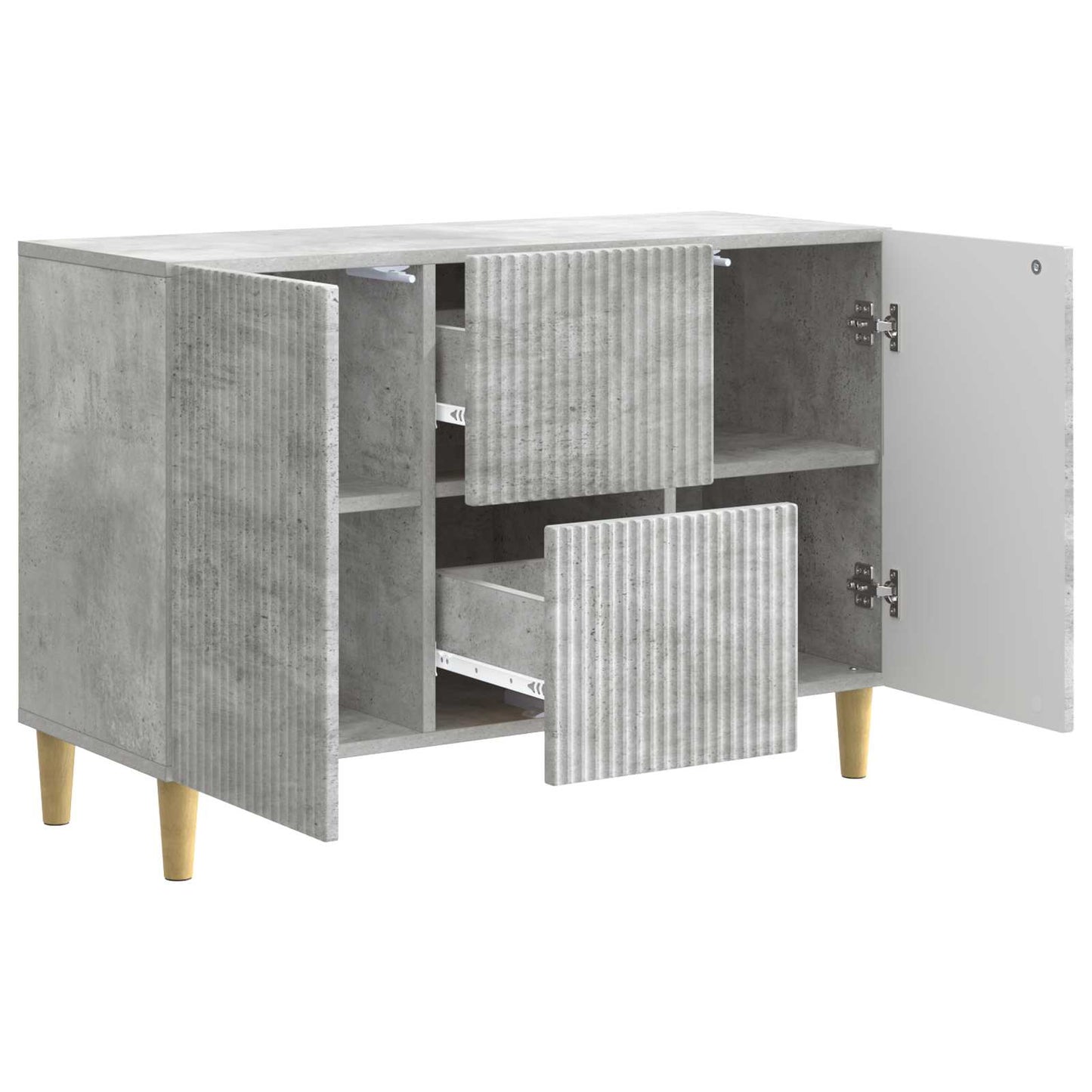 vidaXL Sideboard Concrete Grey 89 x 34.5 x 60 cm Engineered Wood