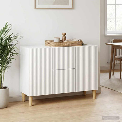 vidaXL Sideboard High Gloss White 89 x 34.5 x 60 cm Engineered Wood
