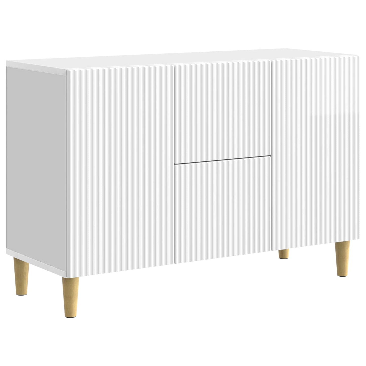 vidaXL Sideboard High Gloss White 89 x 34.5 x 60 cm Engineered Wood