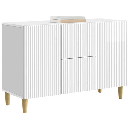 vidaXL Sideboard High Gloss White 89 x 34.5 x 60 cm Engineered Wood