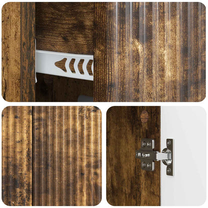 vidaXL Sideboard Smoked Oak 89 x 34.5 x 60 cm Engineered Wood