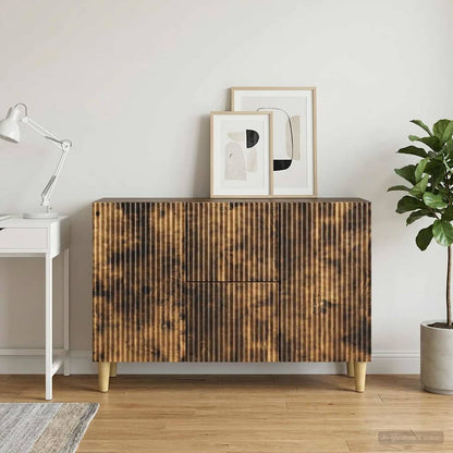vidaXL Sideboard Smoked Oak 89 x 34.5 x 60 cm Engineered Wood