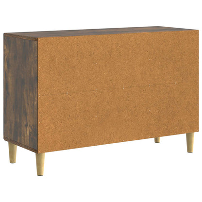 vidaXL Sideboard Smoked Oak 89 x 34.5 x 60 cm Engineered Wood