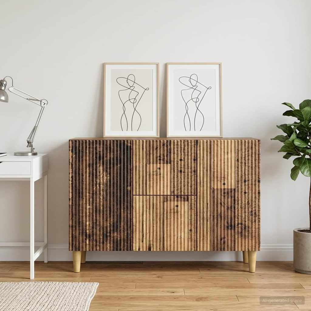 vidaXL Sideboard Old Wood 89 x 34.5 x 60 cm Engineered Wood