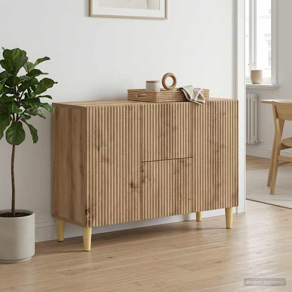 vidaXL Sideboard Artisan Oak 89 x 34.5 x 60 cm Engineered Wood