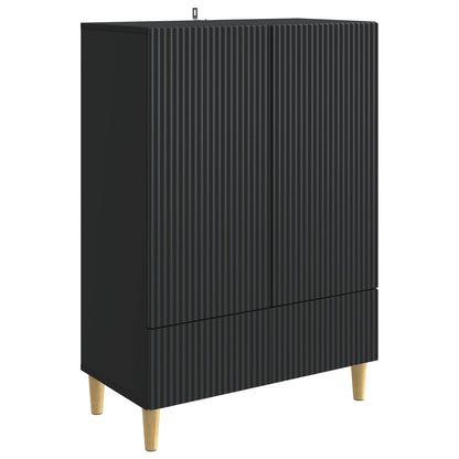 vidaXL Sideboard with Drawer Black 66 x 34.5 x 95 cm Engineered Wood