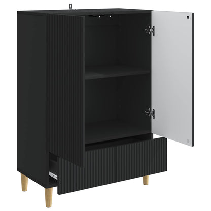 vidaXL Sideboard with Drawer Black 66 x 34.5 x 95 cm Engineered Wood
