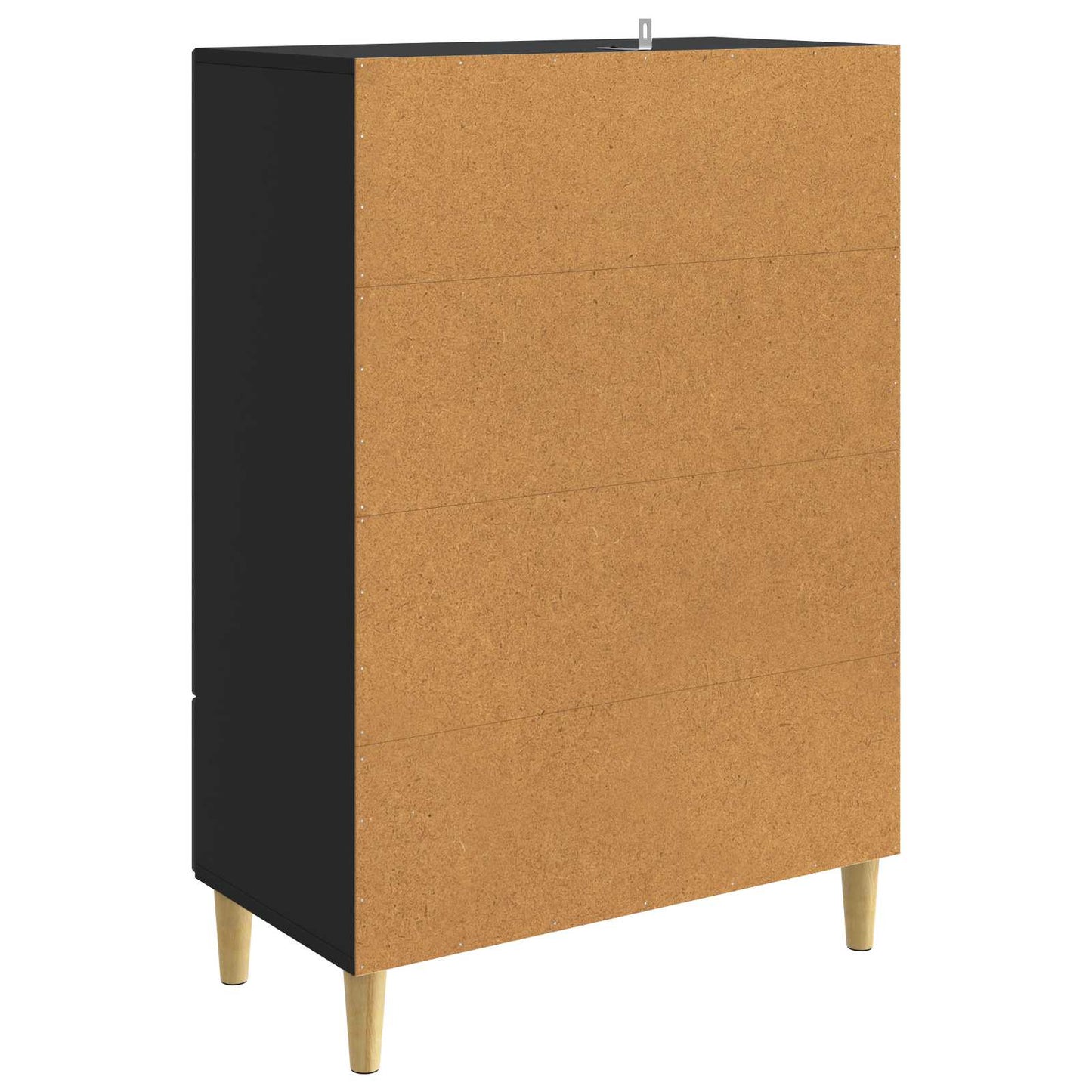 vidaXL Sideboard with Drawer Black 66 x 34.5 x 95 cm Engineered Wood