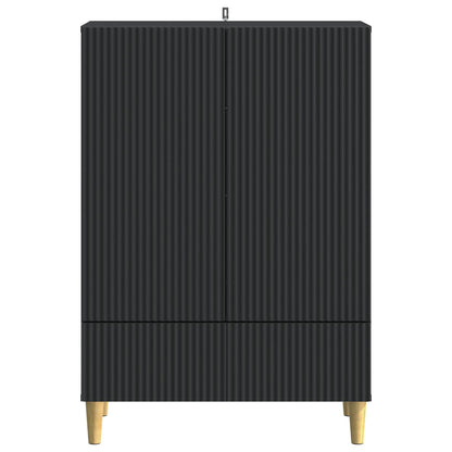 vidaXL Sideboard with Drawer Black 66 x 34.5 x 95 cm Engineered Wood