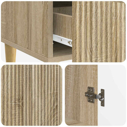 vidaXL Sideboard Sonoma Oak 66 x 34.5 x 95 cm Engineered Wood