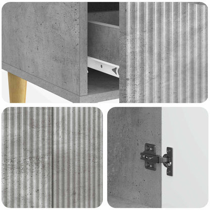 vidaXL Sideboard Concrete Grey 66 x 34.5 x 95 cm Engineered Wood