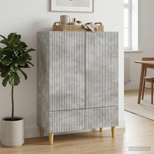 vidaXL Sideboard Concrete Grey 66 x 34.5 x 95 cm Engineered Wood