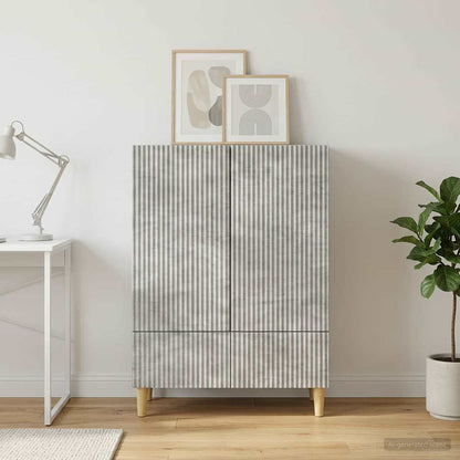 vidaXL Sideboard Concrete Grey 66 x 34.5 x 95 cm Engineered Wood