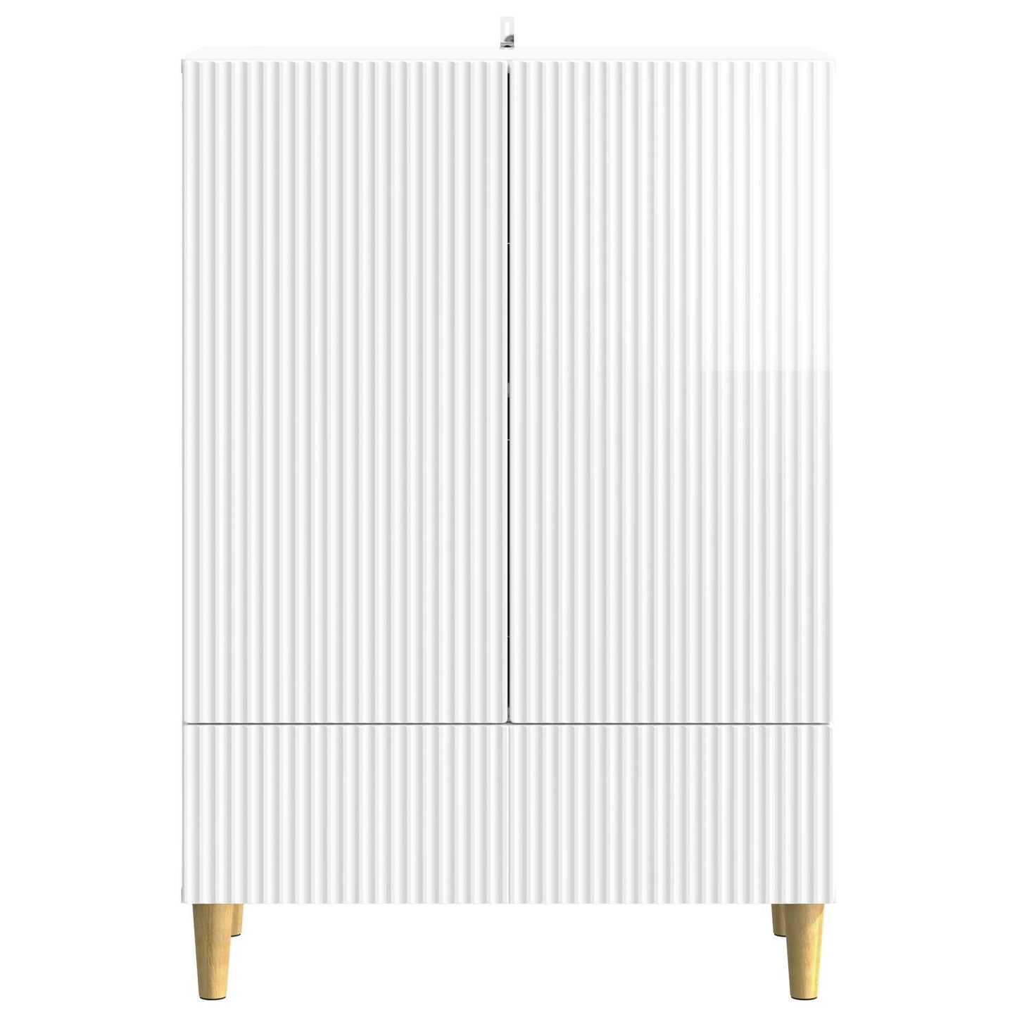 vidaXL Sideboard High Gloss White 66 x 34.5 x 95 cm Engineered Wood