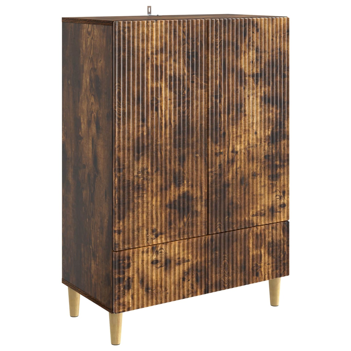 vidaXL Sideboard Smoked Oak 66 x 34.5 x 95 cm Engineered Wood