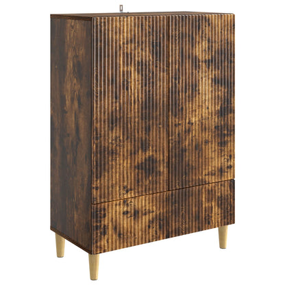 vidaXL Sideboard Smoked Oak 66 x 34.5 x 95 cm Engineered Wood