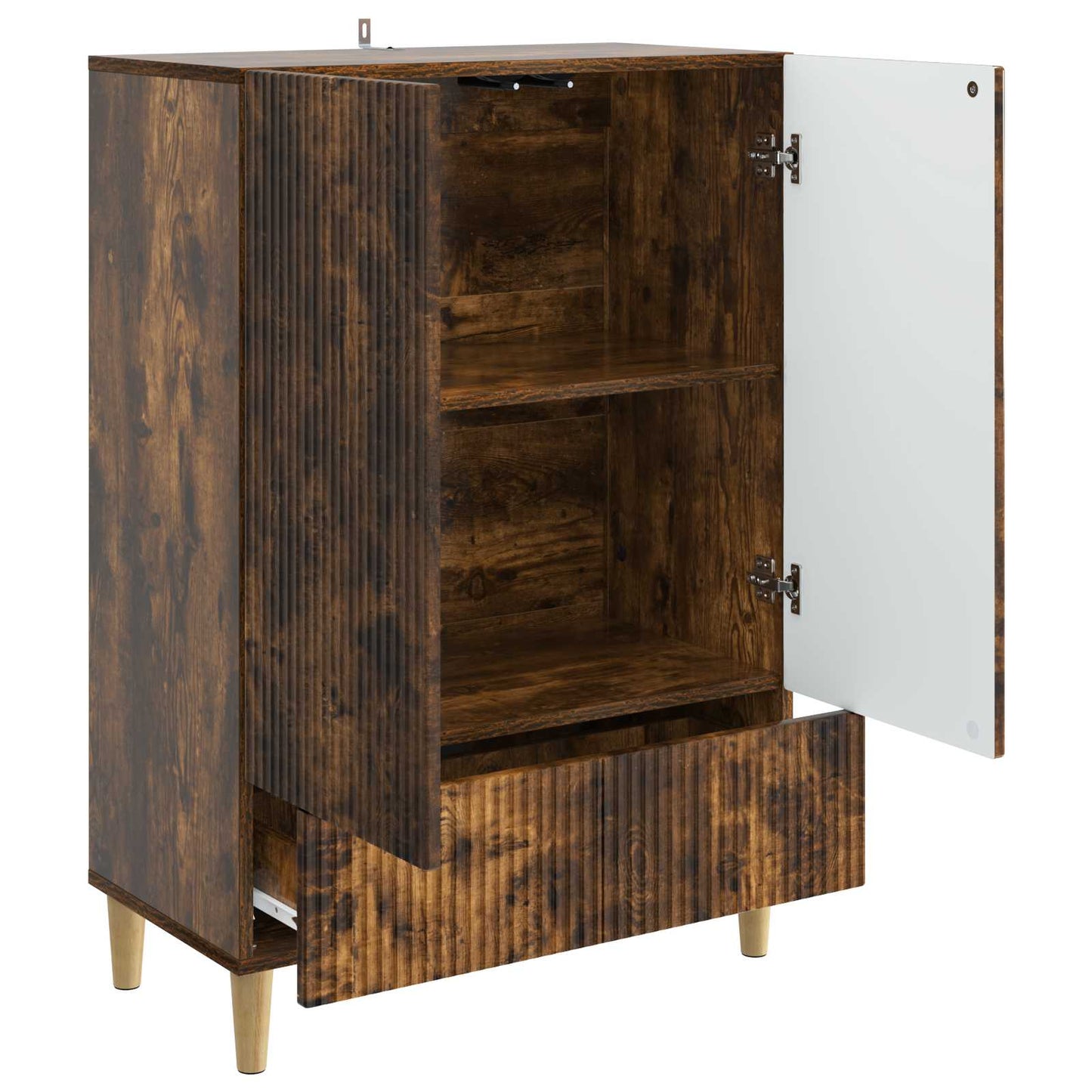 vidaXL Sideboard Smoked Oak 66 x 34.5 x 95 cm Engineered Wood