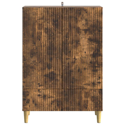 vidaXL Sideboard Smoked Oak 66 x 34.5 x 95 cm Engineered Wood