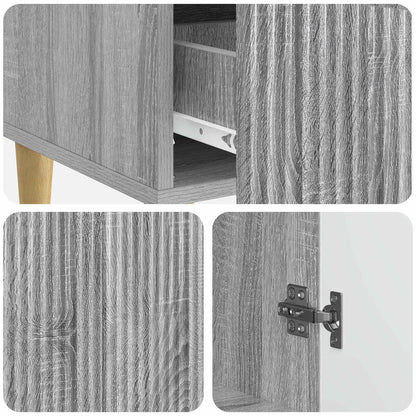 vidaXL Sideboard Grey Sonoma 66 x 34.5 x 95 cm Engineered Wood