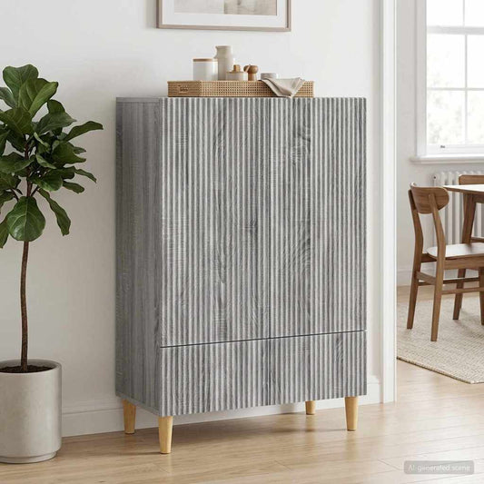 vidaXL Sideboard Grey Sonoma 66 x 34.5 x 95 cm Engineered Wood